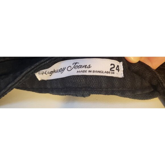 Highway Jeans Skort Cut Off Shorts Black Size 24, 4-Pockets NWT - Picture 6 of 6